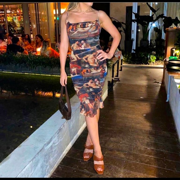 PrettyLittleThing Dresses & Skirts - Pretty little thing Renaissance cowled midi dress spaghetti straps size 4